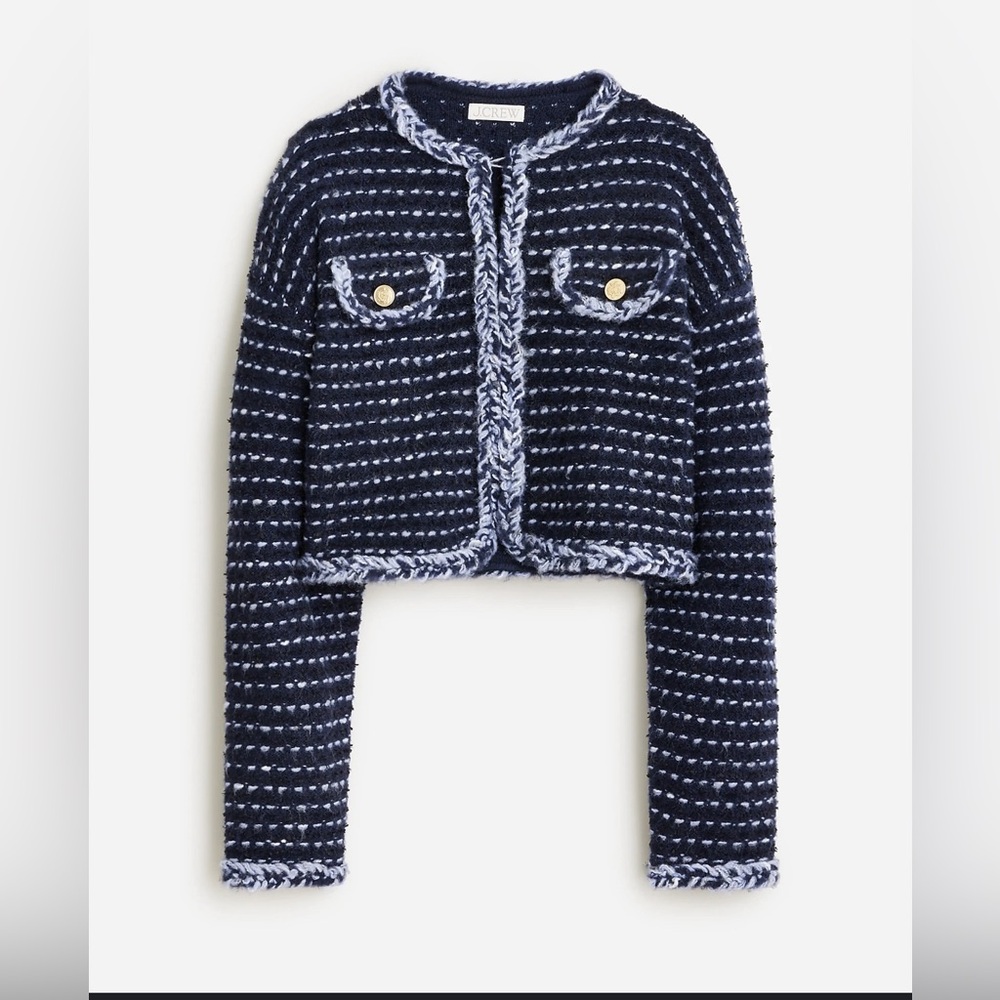 NWT Cropped lady jacket in marled yarn xxs (runs large)